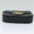 CELINE C Sulky Shoulder Bag Canvas Navy Gold Auth 123864-5