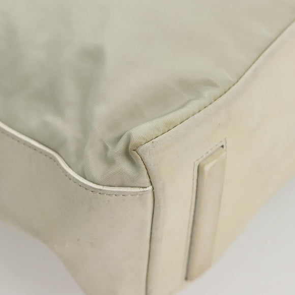 PRADA Shoulder Bag Nylon Silver Gray Auth 123869