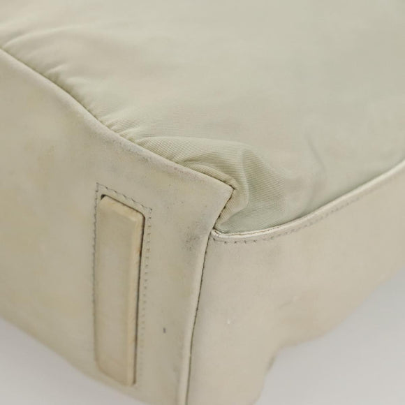 PRADA Shoulder Bag Nylon Silver Gray Auth 123869