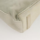 PRADA Shoulder Bag Nylon Silver Gray Auth 123869-16