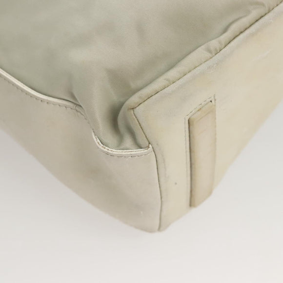 PRADA Shoulder Bag Nylon Silver Gray Auth 123869