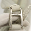 PRADA Shoulder Bag Nylon Silver Gray Auth 123869-10