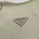 PRADA Shoulder Bag Nylon Silver Gray Auth 123869-20