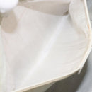 GUCCI Tote Bag Leather White Silver Auth 123894-21