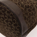 CELINE C Sulky Shoulder Bag Canvas Brown Gold Auth 123897-10