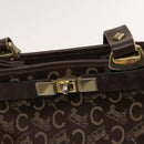 CELINE C Sulky Shoulder Bag Canvas Brown Gold Auth 123897-14