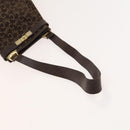 CELINE C Sulky Shoulder Bag Canvas Brown Gold Auth 123897-7