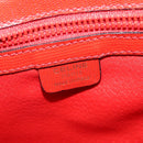 CELINE Shoulder Bag Leather Red Gold Auth 123901-19