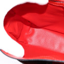 CELINE Shoulder Bag Leather Red Gold Auth 123901-21