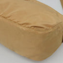 PRADA Shoulder Bag Nylon Beige Silver Auth 123907-14
