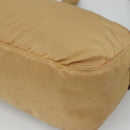 PRADA Shoulder Bag Nylon Beige Silver Auth 123907-16