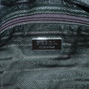 PRADA Shoulder Bag Nylon Beige Silver Auth 123907-20
