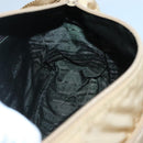PRADA Shoulder Bag Nylon Beige Silver Auth 123907-21