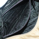 PRADA Shoulder Bag Nylon Beige Silver Auth 123907-23