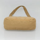 PRADA Shoulder Bag Nylon Beige Silver Auth 123907-5
