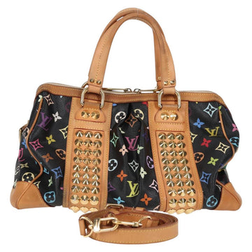LOUIS VUITTON Monogram Multicolor Courtney MM Bag 2way Black M45642 Auth 123947V