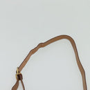 CELINE Macadam Canvas Circle Shoulder Bag PVC Leather Brown Gold Auth 123950-8