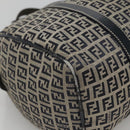 FENDI Zucchino Canvas Hand Bag Navy Silver Auth 123956-14