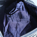 FENDI Zucchino Canvas Hand Bag Navy Silver Auth 123956-20