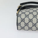 GUCCI GG Supreme Sherry Line Shoulder Bag PVC Navy Gold 98 02 004 Auth 123959-9