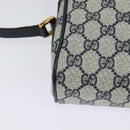 GUCCI GG Supreme Sherry Line Shoulder Bag PVC Navy Gold 98 02 004 Auth 123959-15