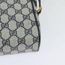 GUCCI GG Supreme Sherry Line Shoulder Bag PVC Navy Gold 98 02 004 Auth 123959-16