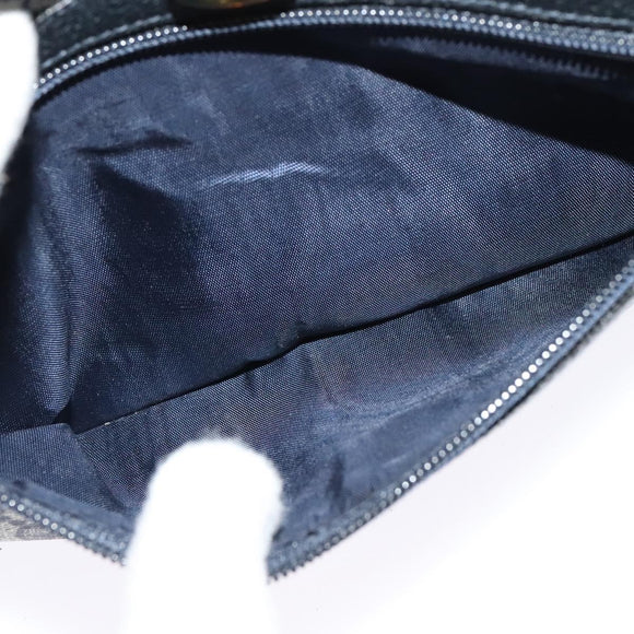 GUCCI GG Supreme Sherry Line Shoulder Bag PVC Navy Gold 98 02 004 Auth 123959