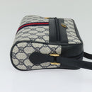 GUCCI GG Supreme Sherry Line Shoulder Bag PVC Navy Gold 98 02 004 Auth 123959-4