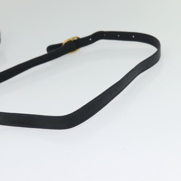 GUCCI GG Supreme Sherry Line Shoulder Bag PVC Navy Gold 98 02 004 Auth 123959