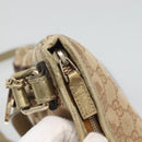GUCCI GG Canvas Sherry Line Shoulder Bag Beige Black 144388 Auth 123961-10
