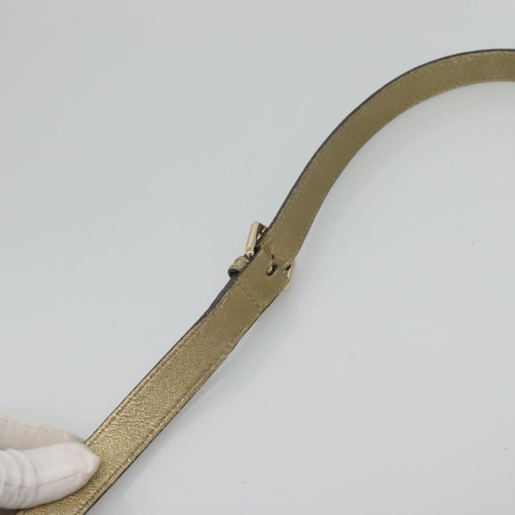 GUCCI GG Canvas Sherry Line Shoulder Bag Beige Black 144388 Auth 123961