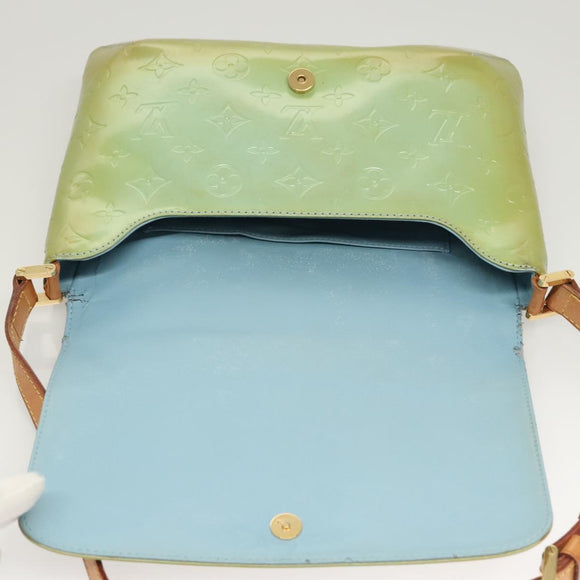 LOUIS VUITTON Monogram Vernis Thompson Street Bag Baby Blue M91009 Auth 123963