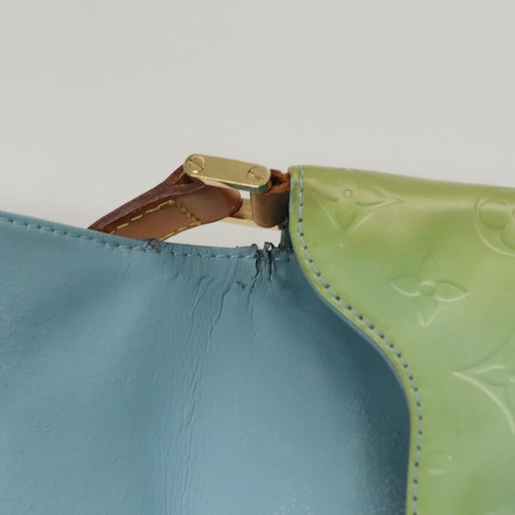 LOUIS VUITTON Monogram Vernis Thompson Street Bag Baby Blue M91009 Auth 123963