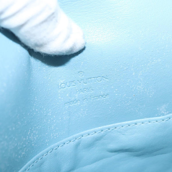 LOUIS VUITTON Monogram Vernis Thompson Street Bag Baby Blue M91009 Auth 123963