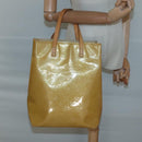 LOUIS VUITTON Monogram Vernis Reade MM Hand Bag Beige M91141 LV Auth 123966-20
