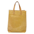 LOUIS VUITTON Monogram Vernis Reade MM Hand Bag Beige M91141 LV Auth 123966-2