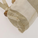 CHANEL Hand Bag Canvas Beige Gold CC Auth 123968-15