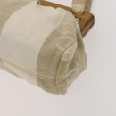 CHANEL Hand Bag Canvas Beige Gold CC Auth 123968-16