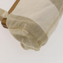 CHANEL Hand Bag Canvas Beige Gold CC Auth 123968-17