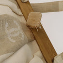 CHANEL Hand Bag Canvas Beige Gold CC Auth 123968-9