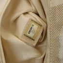 CHANEL Hand Bag Canvas Beige Gold CC Auth 123968-11