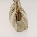 CHANEL Hand Bag Canvas Beige Gold CC Auth 123968-3