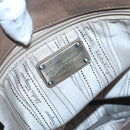 Salvatore Ferragamo Gancini Shoulder Bag Leather Brown Silver Auth 123976-15