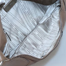 Salvatore Ferragamo Gancini Shoulder Bag Leather Brown Silver Auth 123976-16