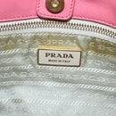 PRADA Tote Bag Nylon Pink Gold Auth 123981-10
