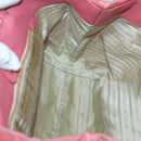 PRADA Tote Bag Nylon Pink Gold Auth 123981-19