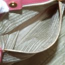 PRADA Tote Bag Nylon Pink Gold Auth 123981-21