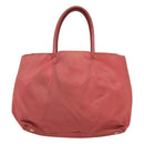 PRADA Tote Bag Nylon Pink Gold Auth 123981-2