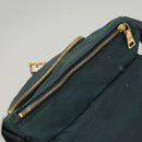 PRADA Shoulder Bag Nylon Green Gold Auth 123982-10