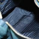 PRADA Shoulder Bag Nylon Green Gold Auth 123982-11